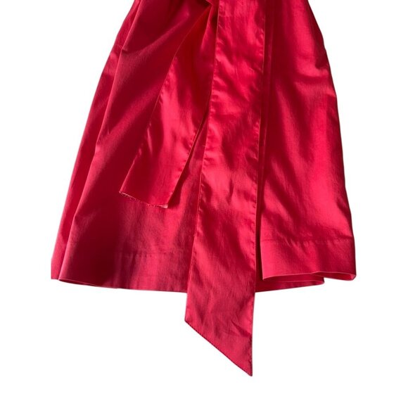 Elizabeth McKay Ruffle Collar Sleeveless Wrap Dress With Gold Button Accent - Picture 14 of 14